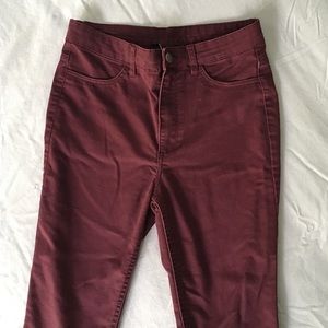 H&M Burgundy Red Jeans